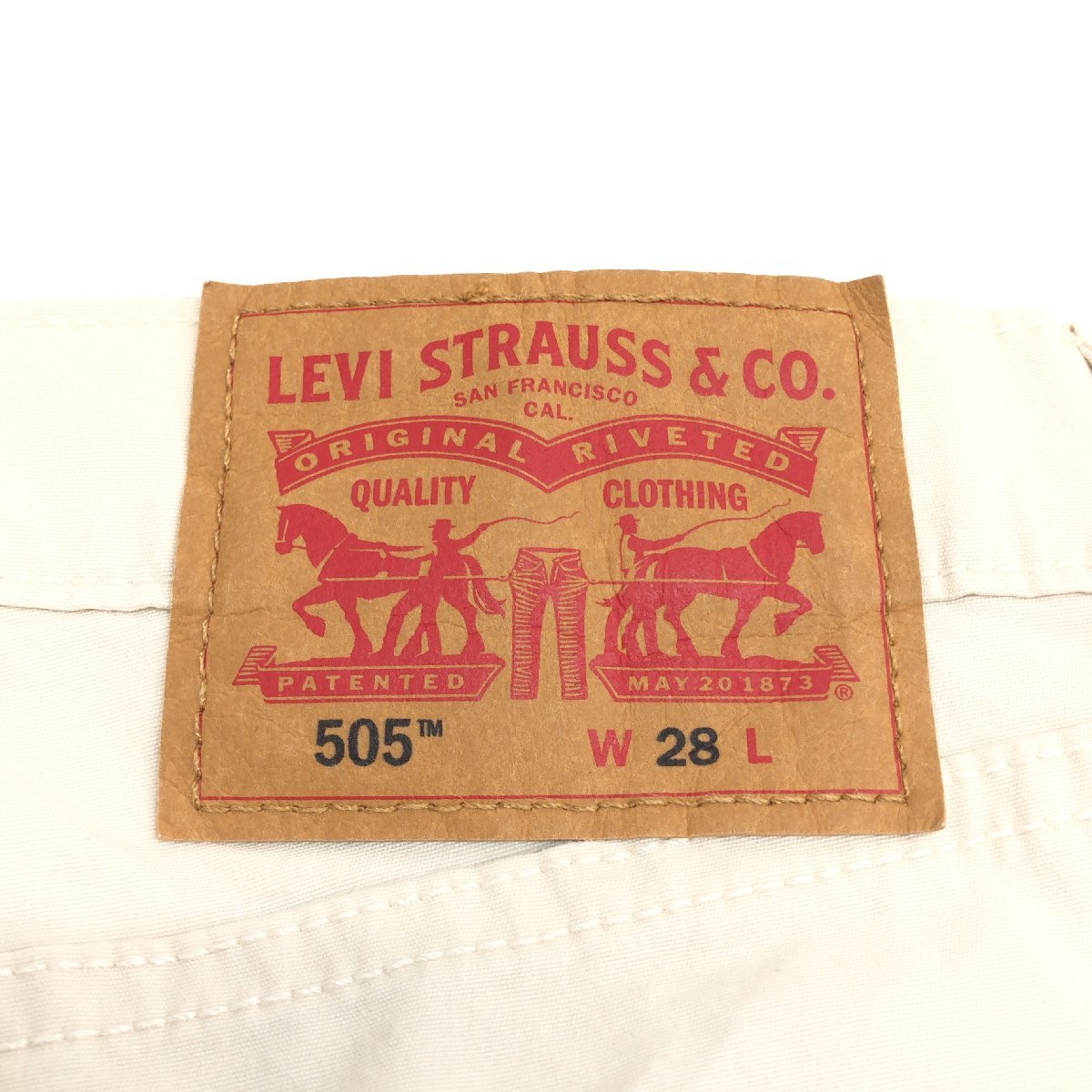 Levi’s リーバイス 505 ストレッチ クロップドパンツ 28 w74 アイボリー チノパンツ 国内正規品 レディース 女性用