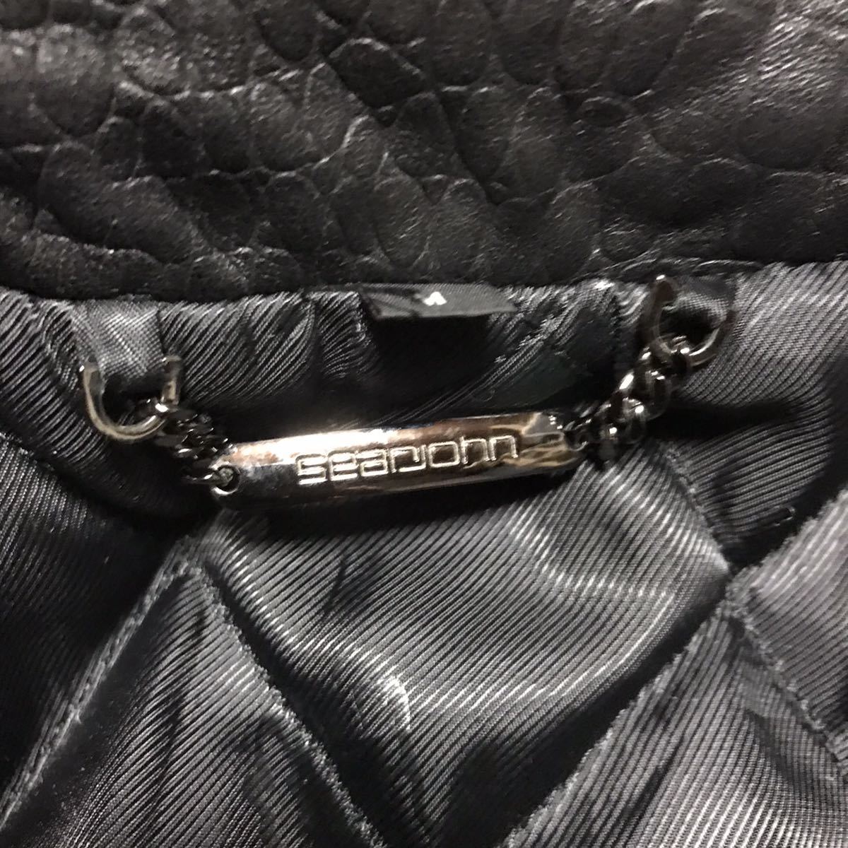 SEAN JOHN☆ショーンジョン~レザージャケット本革クロコ調〜B系