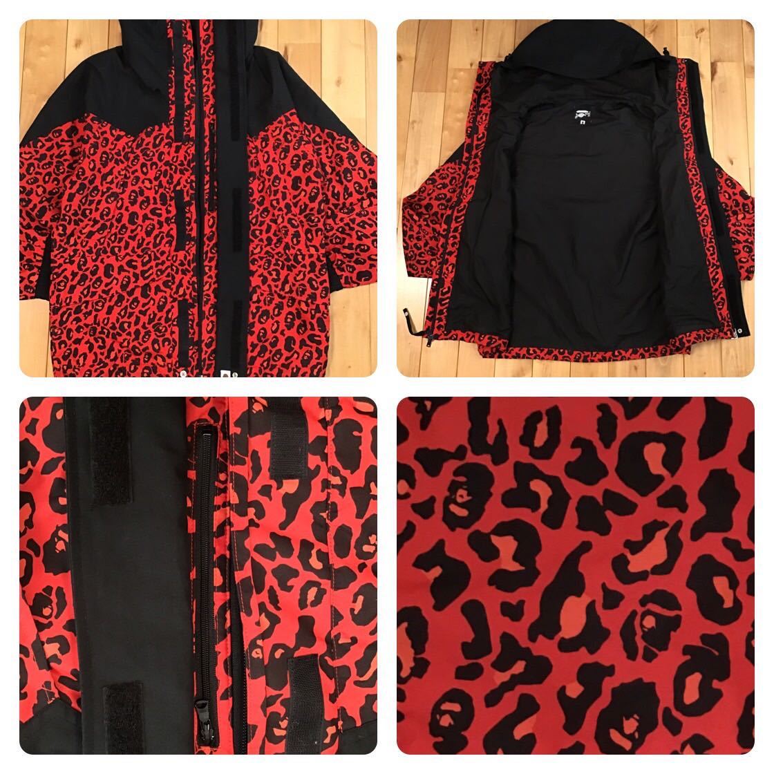 Leopard camo スノボジャケット Mサイズ a bathing ape BAPE snow board jacket エイプ ベイプ アベイシングエイプ レオパード 迷彩 i254_画像6