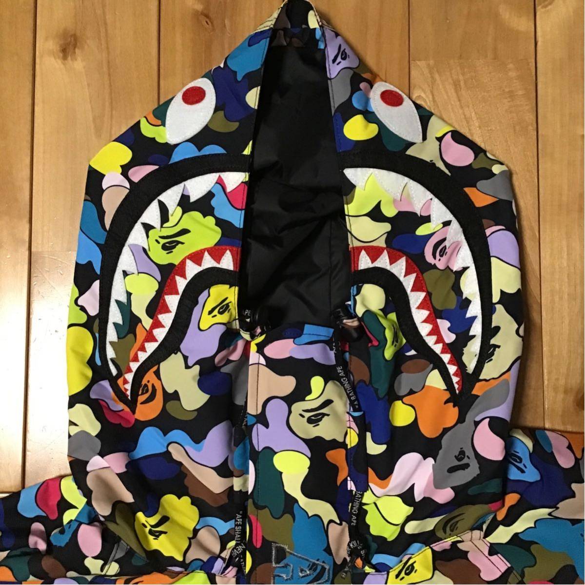 ★新品★ マルチカモ シャーク スノボ ジャケット Mサイズ a bathing ape shark hoodie snow board jacket BAPE multi camo ベイプ 39al_画像2