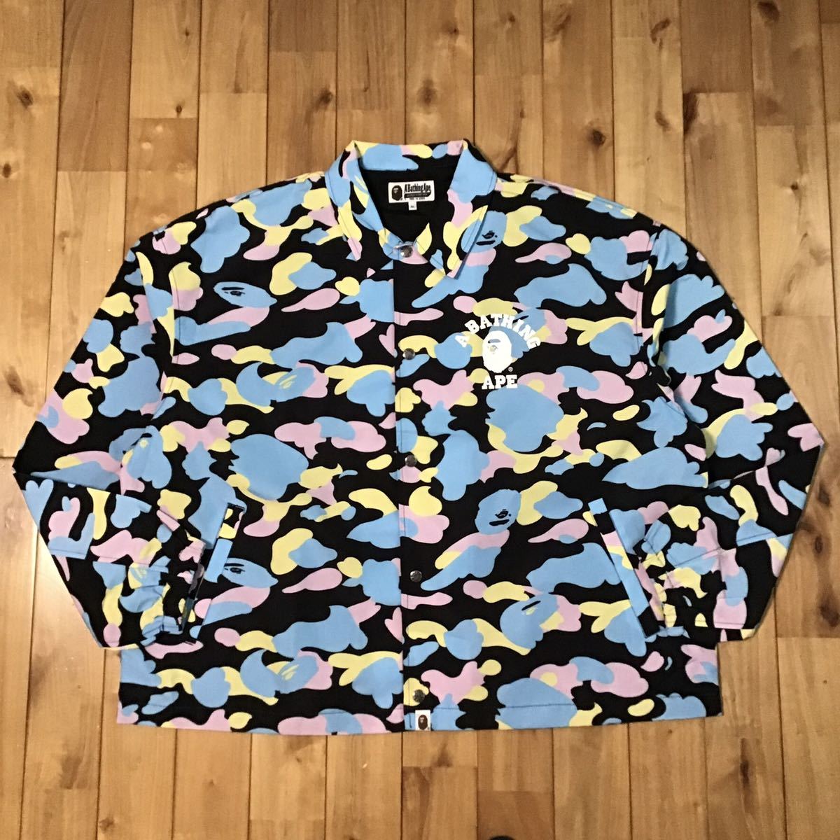 ★XL★ New multi camo coach jacket a bathing ape BAPE cotton candy camo エイプ ベイプ マルチカモ 迷彩 コーチ ジャケット i8_画像1