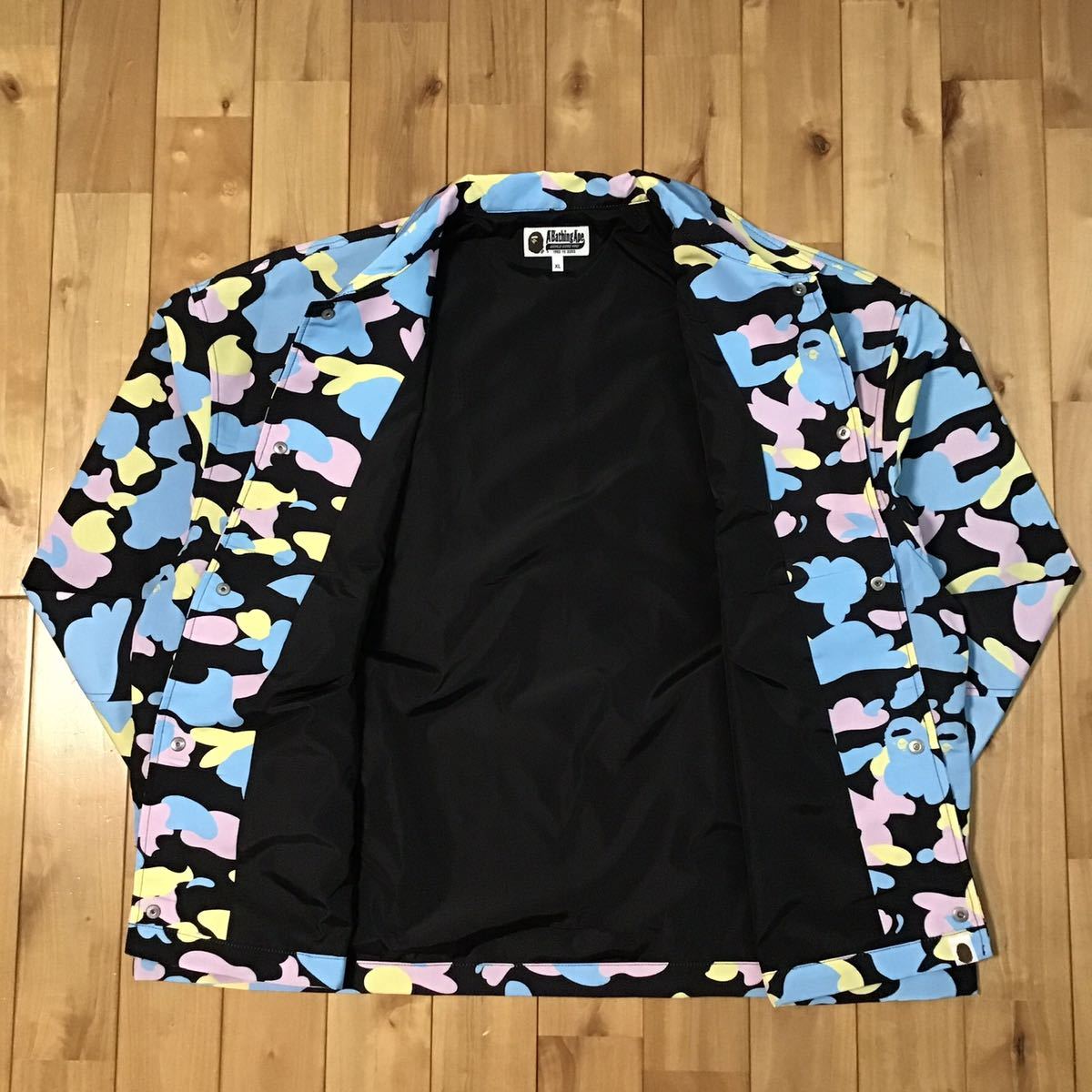 ★XL★ New multi camo coach jacket a bathing ape BAPE cotton candy camo エイプ ベイプ マルチカモ 迷彩 コーチ ジャケット i8_画像3