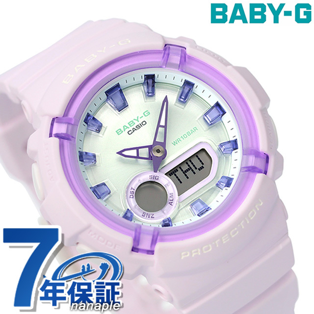 Baby-G Baby G Кварцевые BGA-280SW-6A Серия BGA-280 Зарубежная модель Женские часы Casio Casio Anadigi Ice Синий Фиолетовый