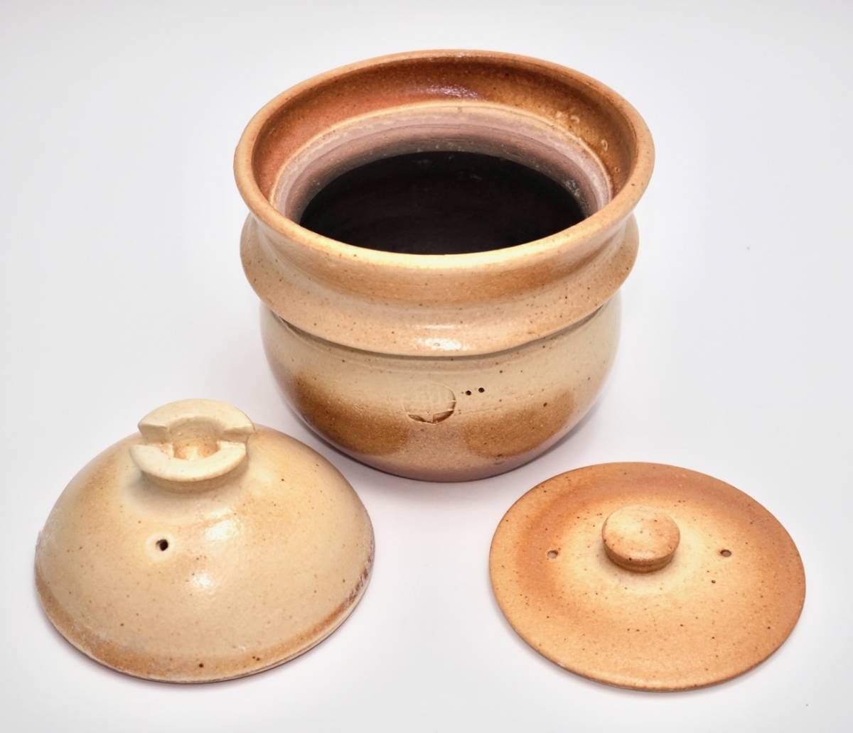 山の工房村 半睡窯謹製炊飯釜 羽釜2合釜(白米1合 2合/玄米 山の工房村 半睡窯謹製炊飯釜 羽釜2合釜(白米1合 2合/玄米