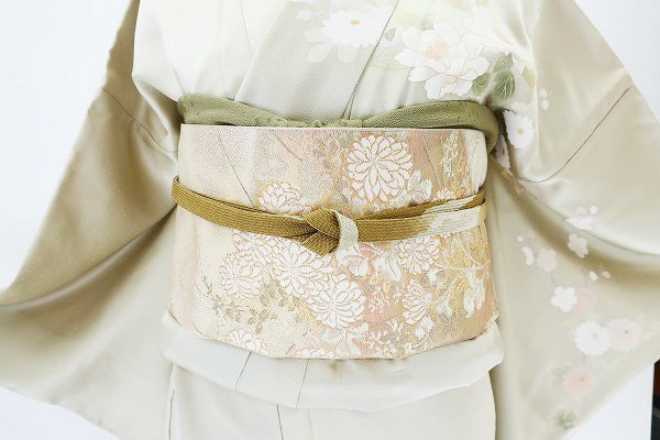 送料無料】希少サイズ 訪問着 袋帯 帯揚げ 帯締め 4点セット トール