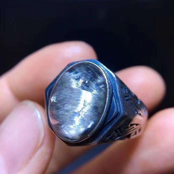 無条件!特別価格 s925 【高級】プラチナタイチンルチルクォーツ