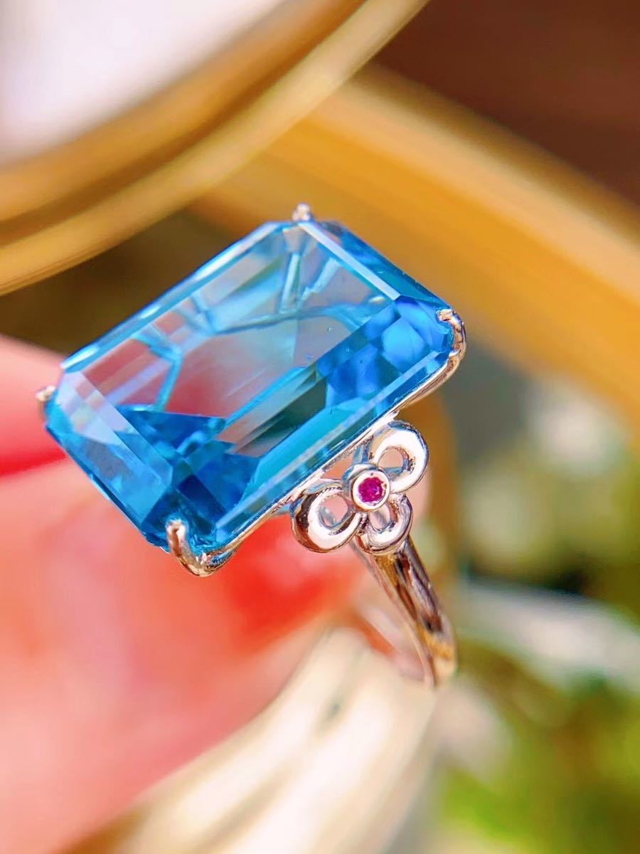 天然 トパーズ ダイヤ リング9ct K18 指輪 | sensi.com.ua