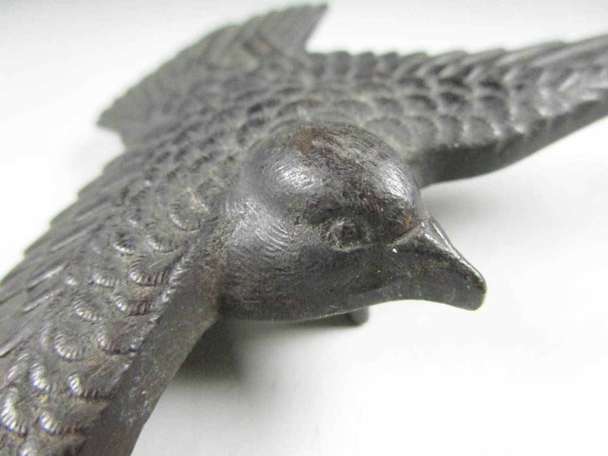 中国 金属製錠前 花と鳥の彫刻 Yahoo!オークション - 《阡》「昌晴 花押」銘 時代 古銅 鳥型