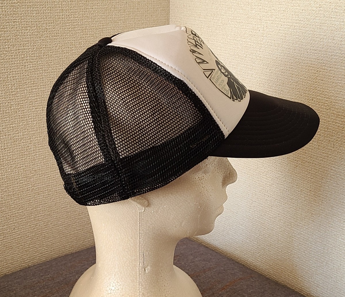 SHIPS シップスTLEVISION CAP collarホワイト/ブラックバンドテレヴィジョンプリントキャップ_画像3