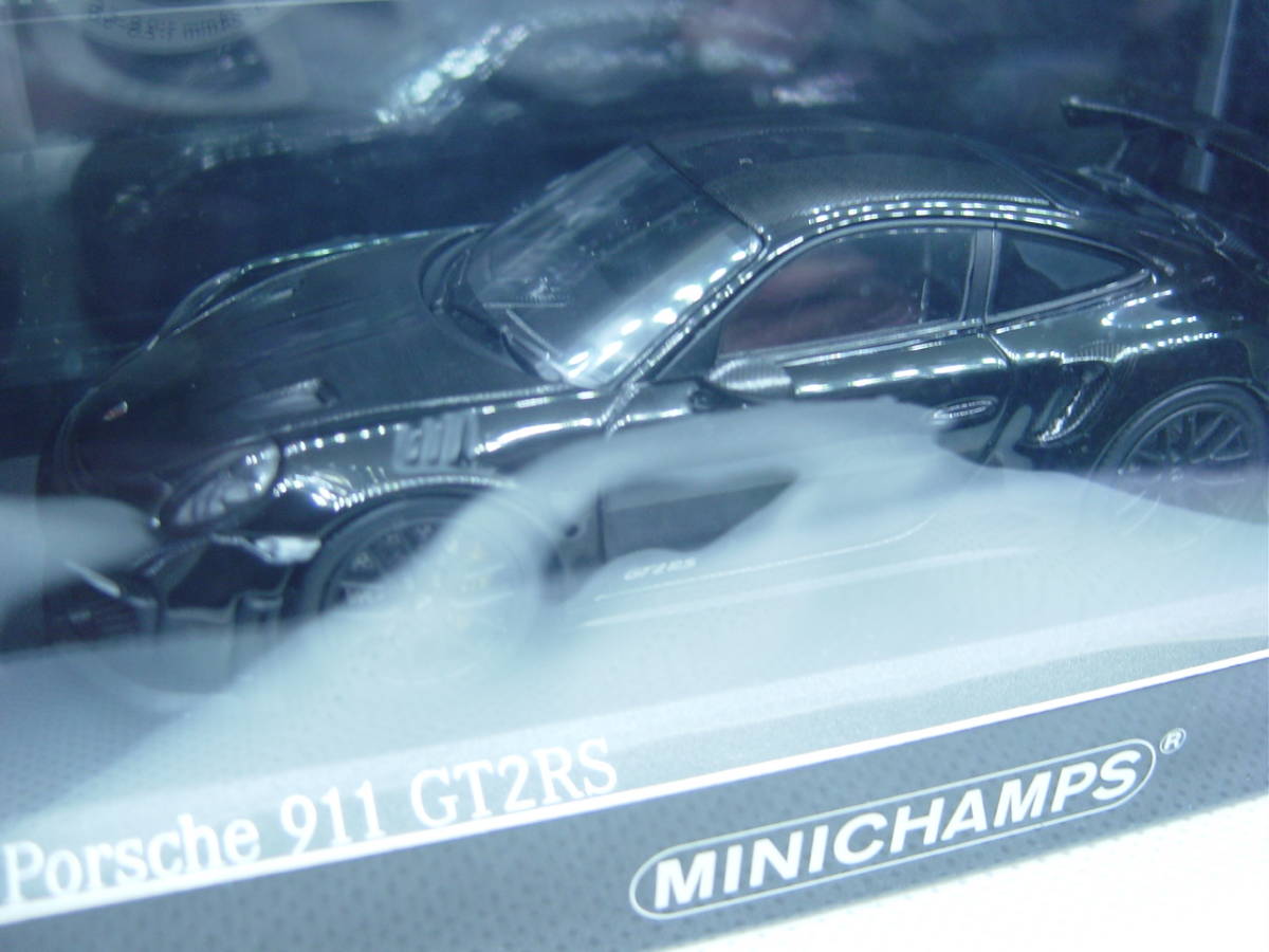 送料350円～ MINICHAMPS 1/43 Porsche 911 (991.2) GT2RS Weissach-Package 2018 Black with black wheels ポルシェ ヴァイザッハ_画像2