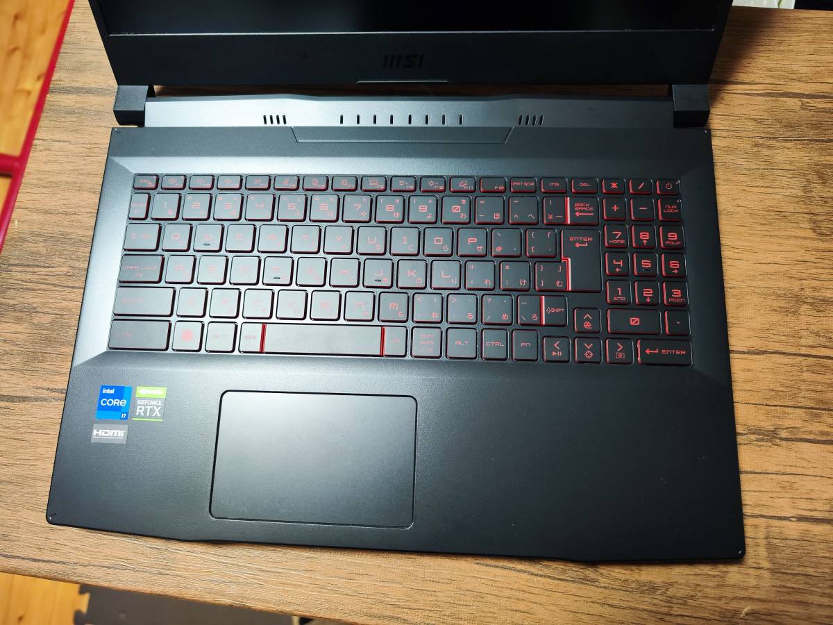 MSIゲーミングノートPC Katana GF66 12700H i7 32GB 15.6FHD RTX3070Ti