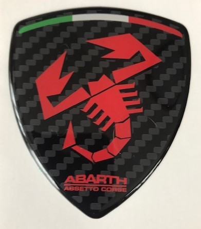 アバルト ドーム型 ステッカー サイド 2枚 Abarth スコーピオン アバルト ドーム型 ステッカー サイド 2枚 Abarth スコーピオン