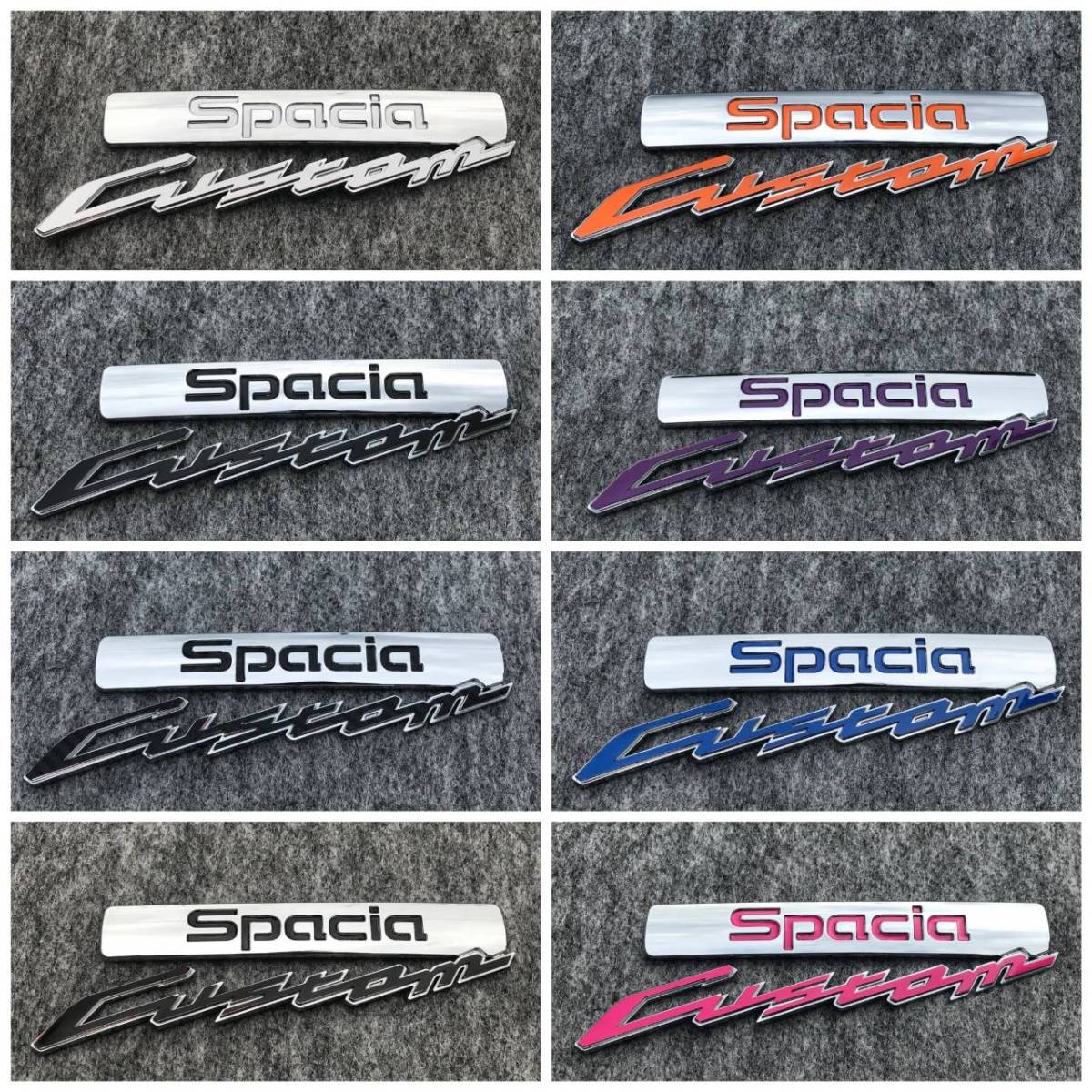 ◆スペーシアカスタム◆ロゴエンブレム ステッカーセット◆マットブラック◆MK32S／MK42S／MK53S◆リアエンブレム◆シール◆Spacia◆◆_画像2