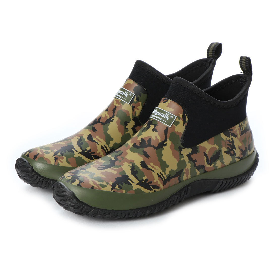  new goods!! free shipping![JW218-CAMO/GREEN-250]25.0cm elasticity eminent Neo pre n use * man and woman use rain shoes *. rain combined use 