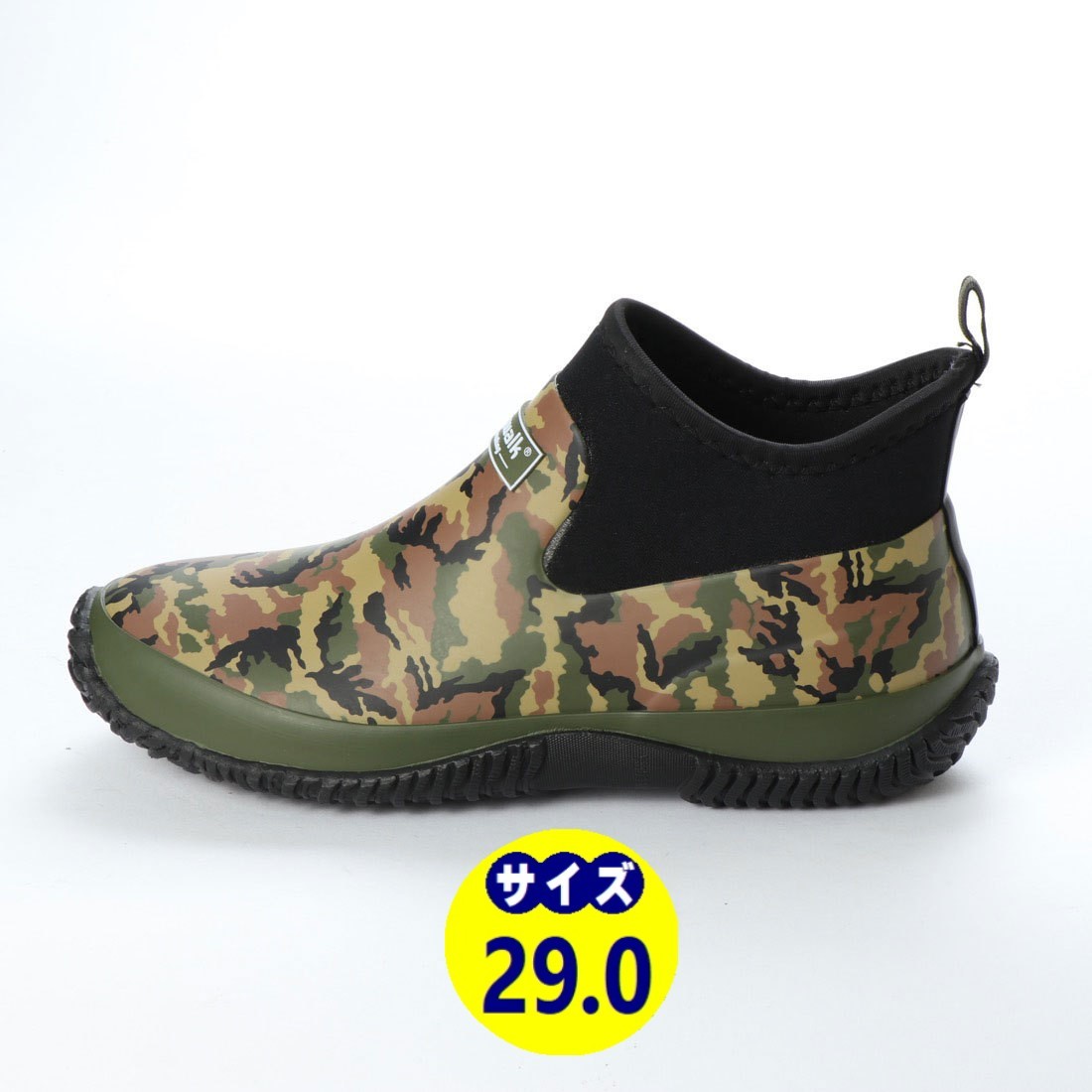  new goods!! free shipping![JW218-CAMO/GREEN-290]29.0cm elasticity eminent Neo pre n use * man and woman use rain shoes *. rain combined use 