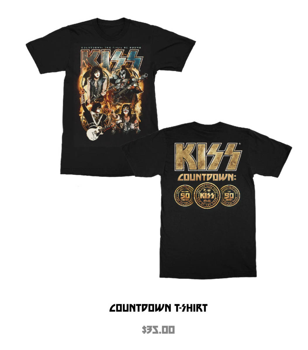 ★☆KISS ONLINE （個人）直輸入 日本にまだ数枚 COUNTDOWN Tシャツ Lサイズ_画像3