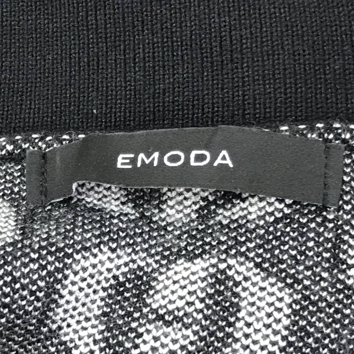EMODA　エモダ　モノグラムポロワンピース　Fサイズ　ライトミックス　体のラインが出にくいストレートシルエット　S10-379　USED_画像8