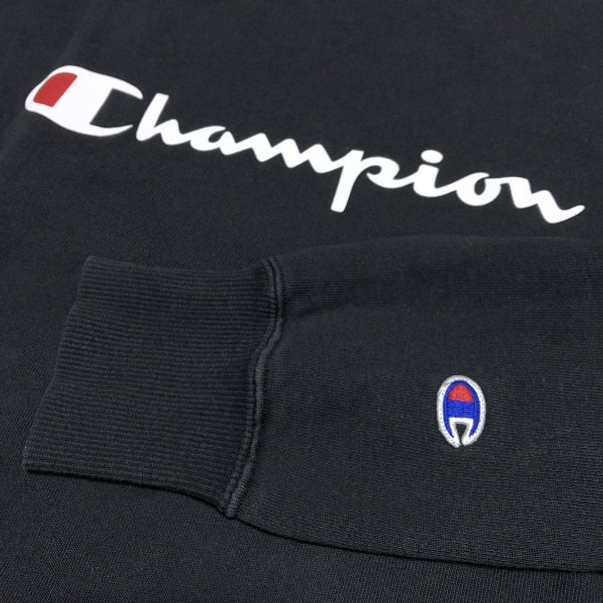 【送料360円】Champion チャンピオン 裏毛スウェットトレーナー 男性用 メンズ Mサイズ ブラック 古着 AB303_画像3