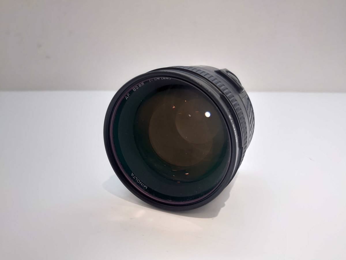 □□#14252 ミノルタ AF 85mm 1:1.4(22) カメラレンズ