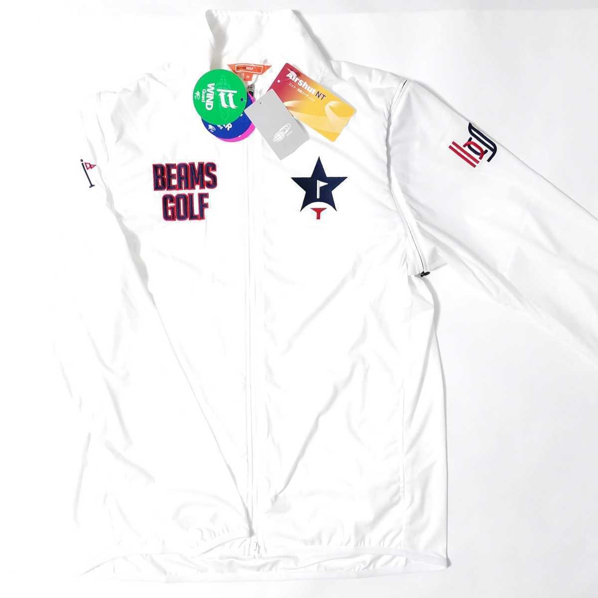 BEAMS GOLF スターフラッグロゴ ツアー エアシャットブルゾン 正規品-