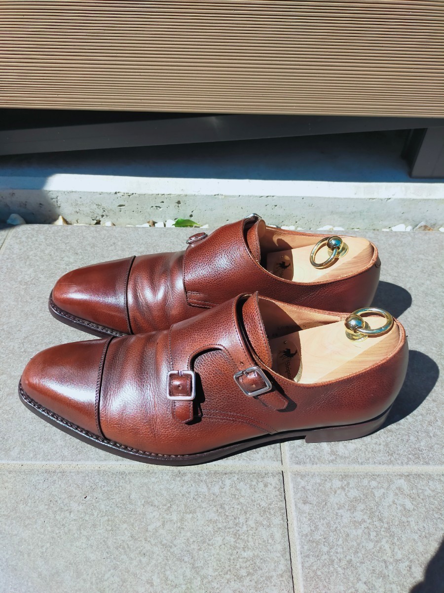 CROCKETT&JONES グレインレザー ダブルモンクストラップ Lowndes
