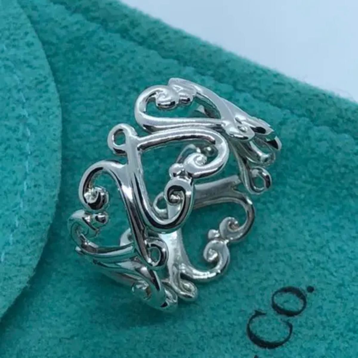 ホワイトブラウン 極美品 Tiffany ティファニー ゴルドーニハート