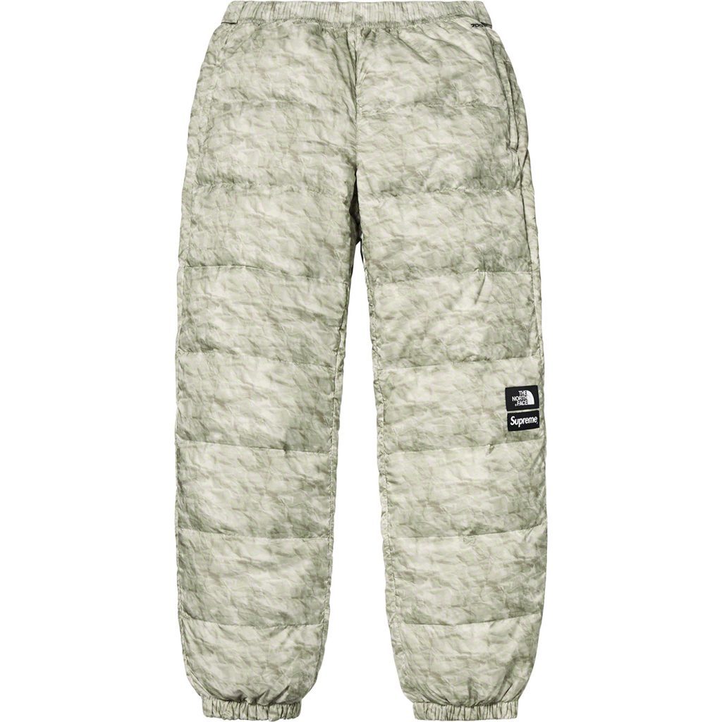 国内正規 新品 19aw Supreme The North Face Paper Print Nuptse Pants ダウン パンツ S シュプリーム ノースフェイス