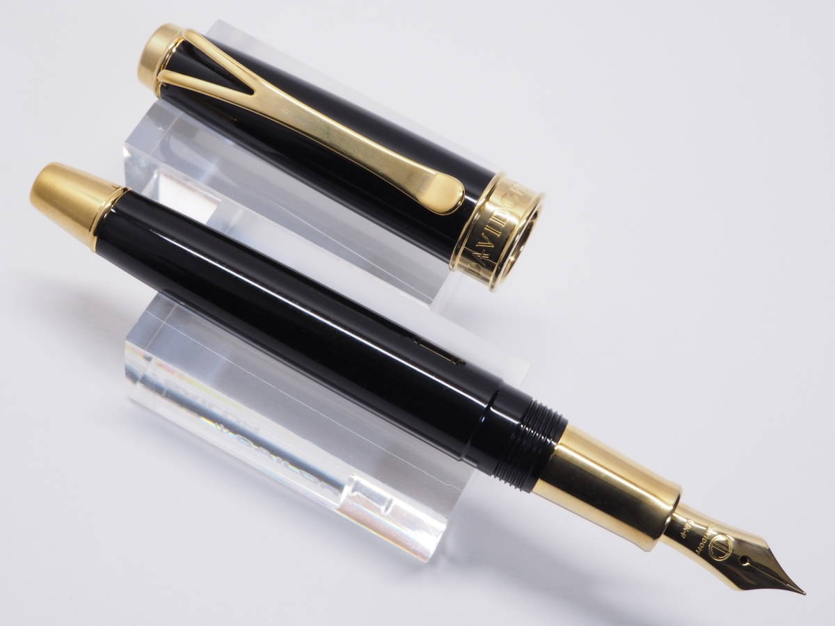 ☆ダビドフ レジン ミニ ブラック ゴールド 18K 万年筆☆SAILOR