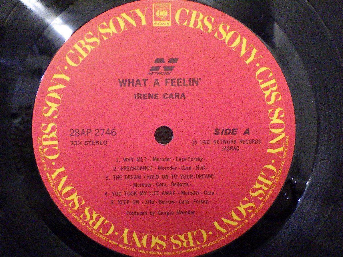 LP レコード 帯 IRENE CARA アイリーン キャラ WHAT A FEELIN フラッシュダンス ホワット ア フィーリン【E+】 H1467S_画像3