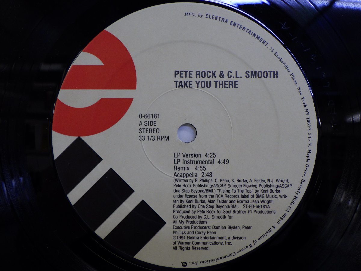 LP レコード PETE ROCK & C.L.SMOOTH TAKE YOU THERE ピートロック スムース 【 E- 】 H2860Z_画像3