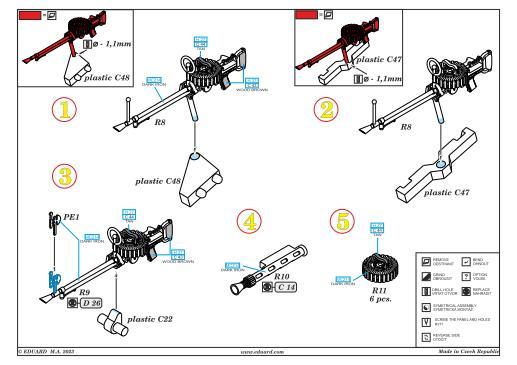 ED648844 Avro Anson Mk.I guns 1/48 for Airfix kits_画像4