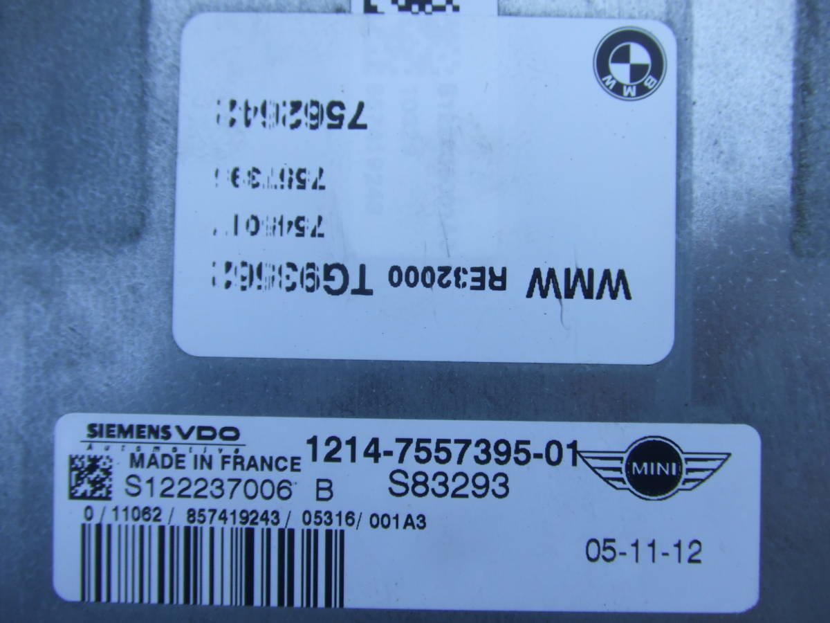 * RE16 Mini Cooper S R53 latter term engine computer -EWS unit EWS3+ key key 7557395 * BMW Mini MINI