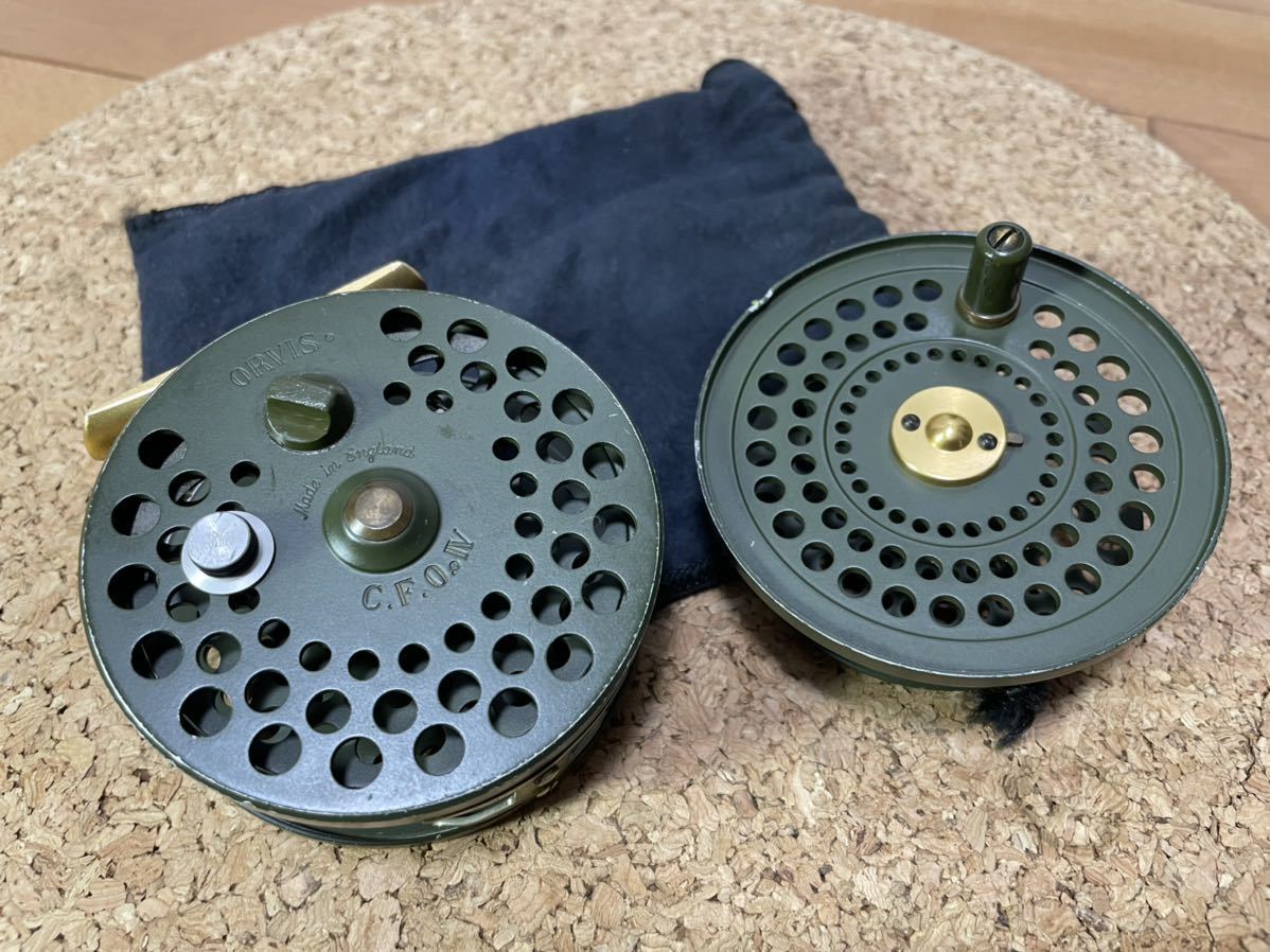 ★即決！稀少 限定色 ORVIS CFO 4 オービス fly reel フライリール 替えスプール・袋付き 中古良品！機関好調 C.F.O.IV ★の画像1