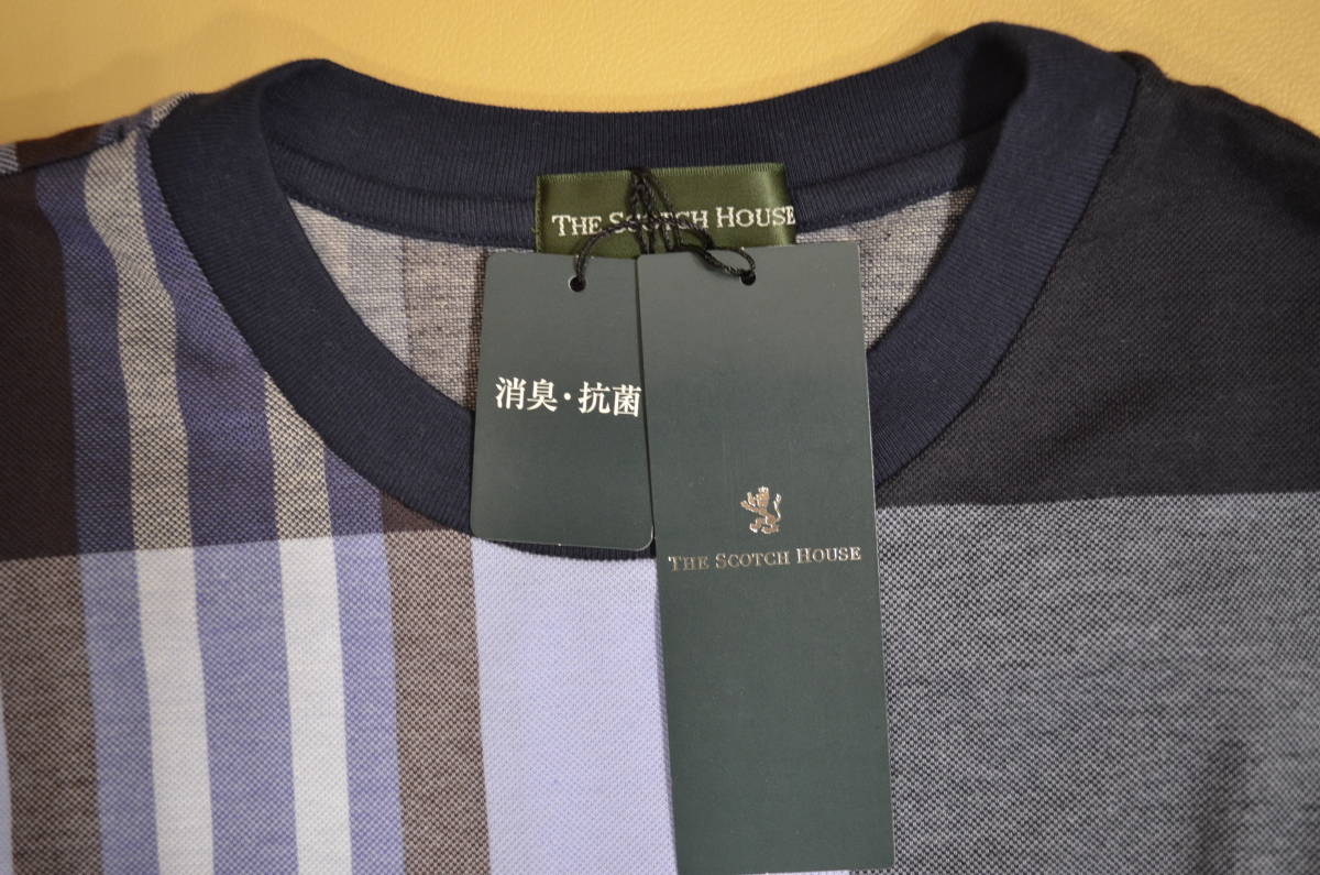 新品 未使用　タグ付き　メンズ半袖Ｔシャツ　THE SCOTCH HOUSE スコッチハウス　クルーネック半袖Ｔシャツ Lサイズ　送料無料_画像9