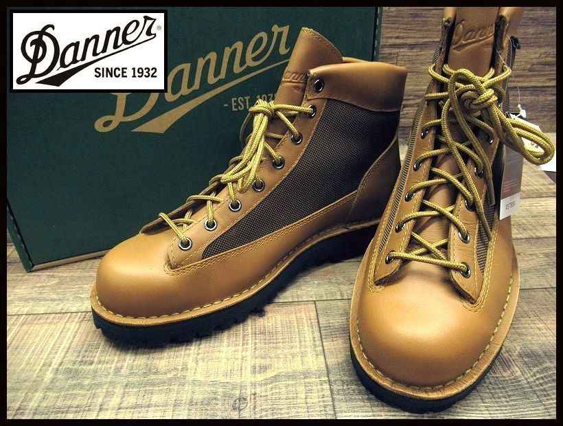 送無 新品 Danner ダナー D121033 FIELD EM-GTX GORE-TEX フィールド ゴアテックス トレッキング フルグレイン レザー ブーツ 茶 25.5cm ①