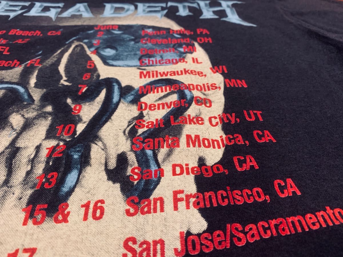 デビュー初期【"超"激レア！】MEGADETH メガデス WAKE UP DEAD TOUR 1987 Tシャツ 半袖Tシャツ