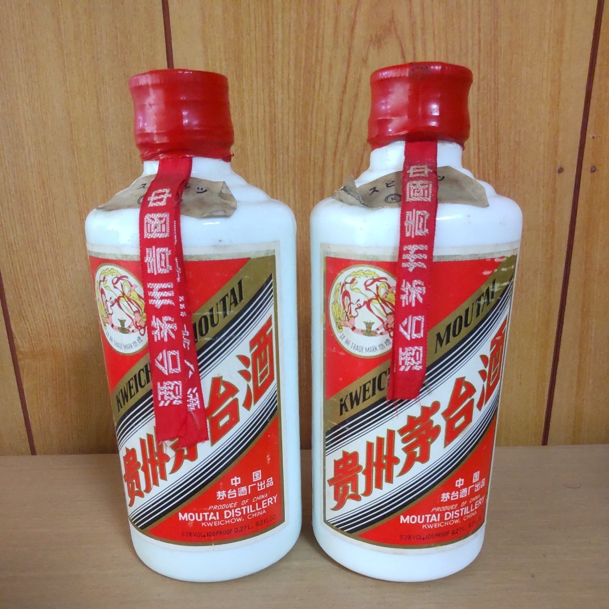 未開栓 貴州茅台酒 天女 マオタイ酒 中国古酒 270ml 53% 2本 総重量 約