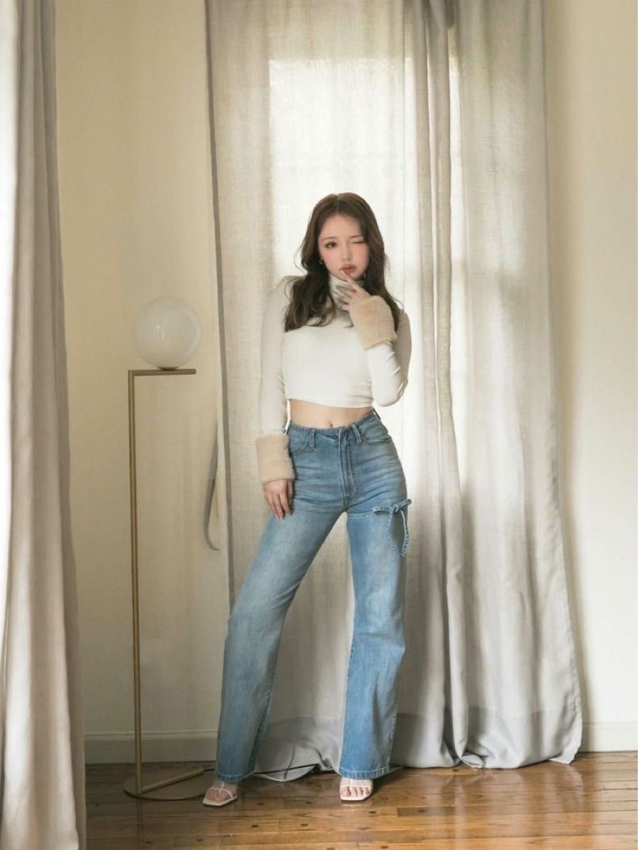 andmary ピーチデイリーデニムパンツ ブルー Mサイズ アンド andmary ピーチデイリーデニムパンツ ブルー Mサイズ アンド