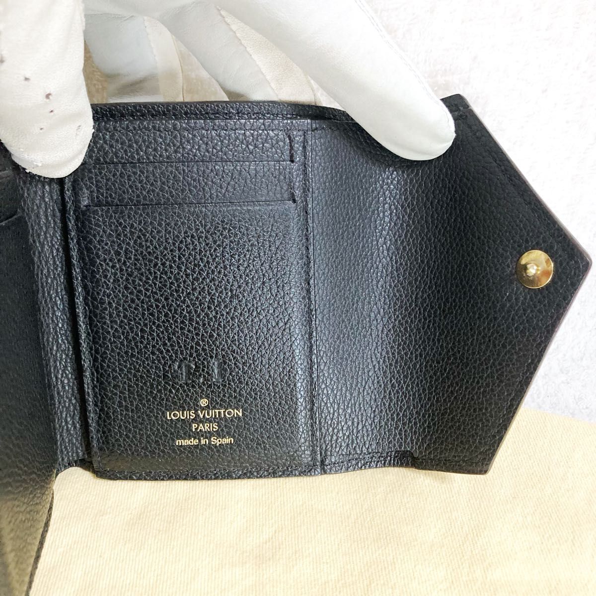 美品　ルイヴィトン　ポルトフォイユ ドゥヴルV コンパクト 三つ折り財布 LOUIS VUITTON