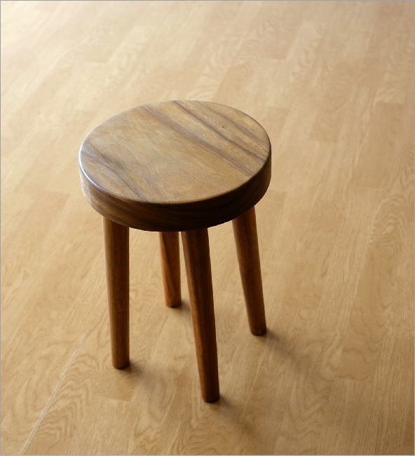 スツール 木製 丸椅子 いす アジアン ウッドスツール サークル 送料無料(一部地域除く) ebn5977_画像3