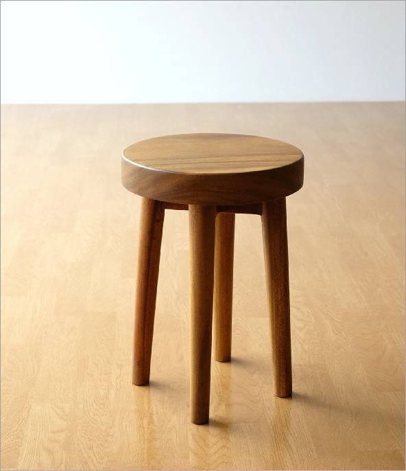 スツール 木製 丸椅子 いす アジアン ウッドスツール サークル 送料無料(一部地域除く) ebn5977_画像10