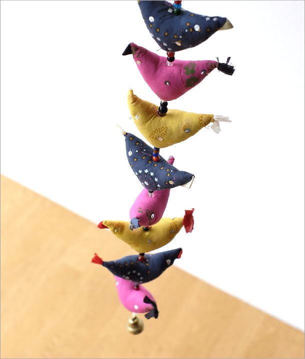 鳥 バード ベル おしゃれ オーナメント ガーランド 壁飾り 吊り下げ カラフル オブジェ かわいい 鳥雑貨 15バードのデコオーナメント_画像3