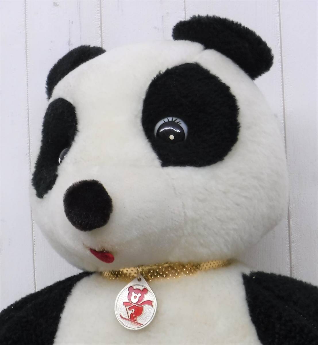  Showa Retro that time thing * retro soft toy * color foam * Panda * extra-large BIG 64cm * rare antique retro pop 