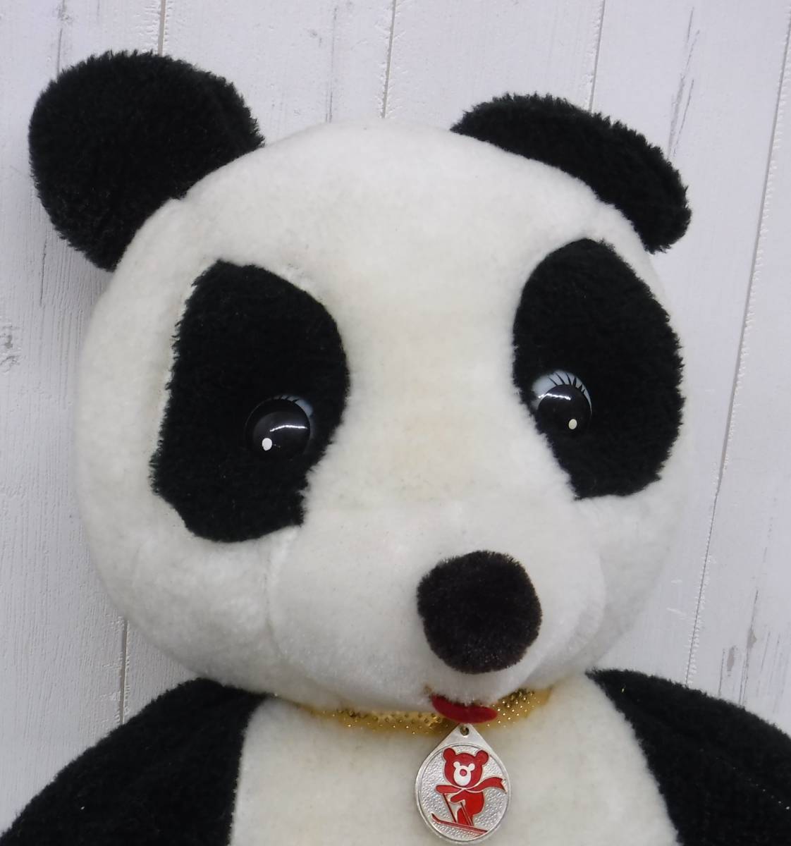  Showa Retro that time thing * retro soft toy * color foam * Panda * extra-large BIG 64cm * rare antique retro pop 