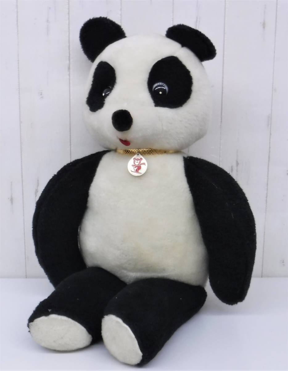  Showa Retro that time thing * retro soft toy * color foam * Panda * extra-large BIG 64cm * rare antique retro pop 