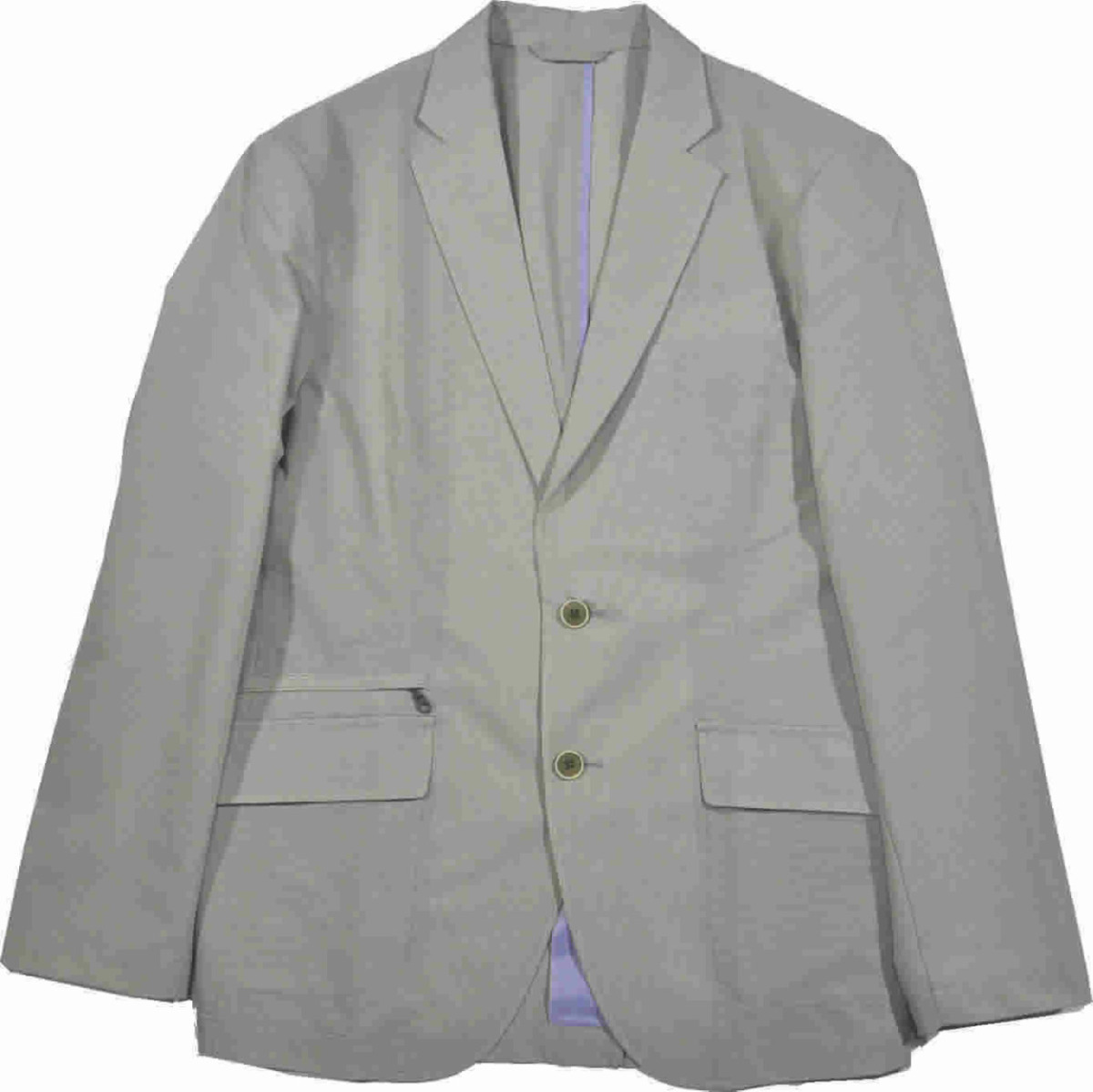 クロコダイル テーラードジャケット ビジネス ブレザー 春夏　Mサイズ　1淡いグレー1504-93470