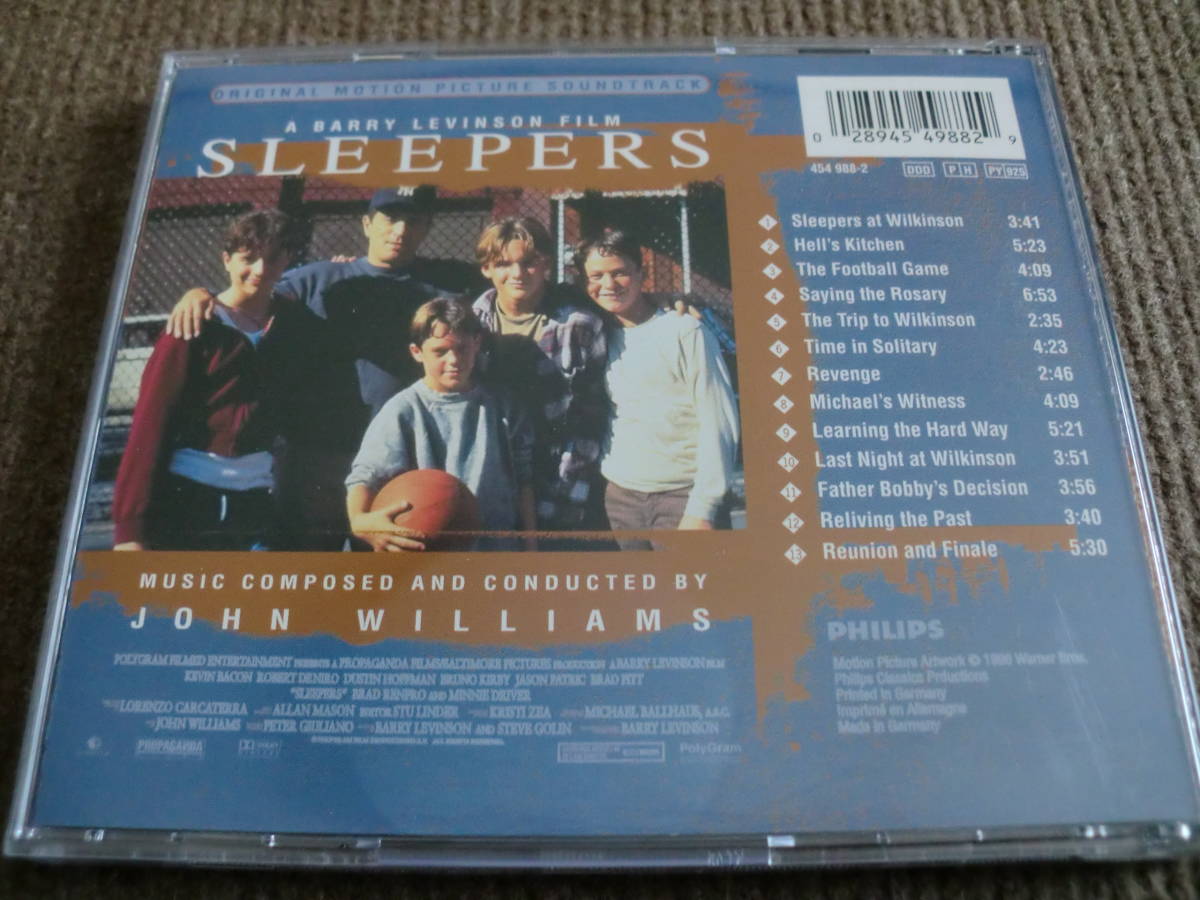 ジョン・ウィリアムズ「スリーパーズ SLEEPERS」OST 13曲　輸入盤_画像2