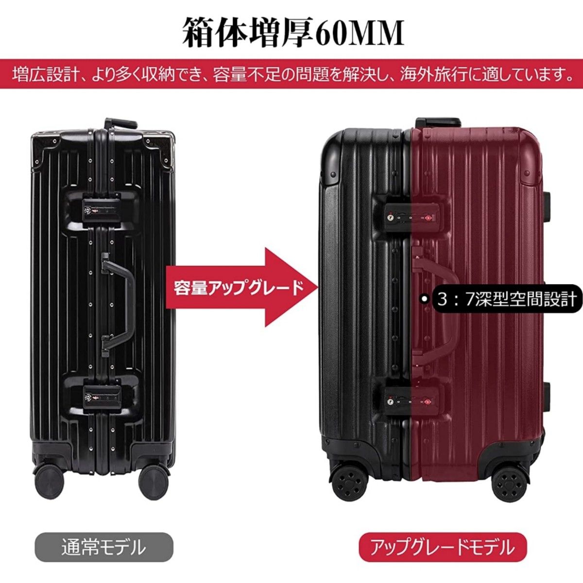 日本最大級 TSAロック付 キャリーケース ✨旅行のお供✨ 超軽量