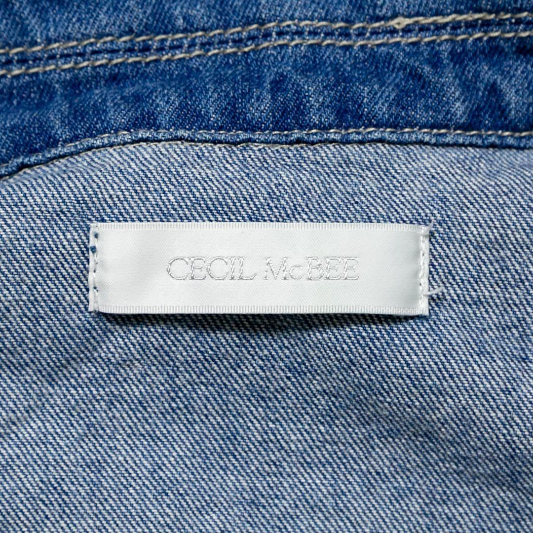 【送料無料】CECIL McBEE(セシルマクビー)ベルスリーブ　デニムジャケット　Gジャン　長袖　ジージャン　フリル