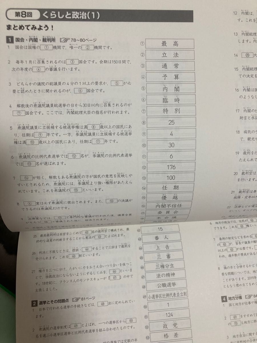 新品未記入　小6年上 四谷大塚予習シリーズ社会実力完成問題集 中学受験